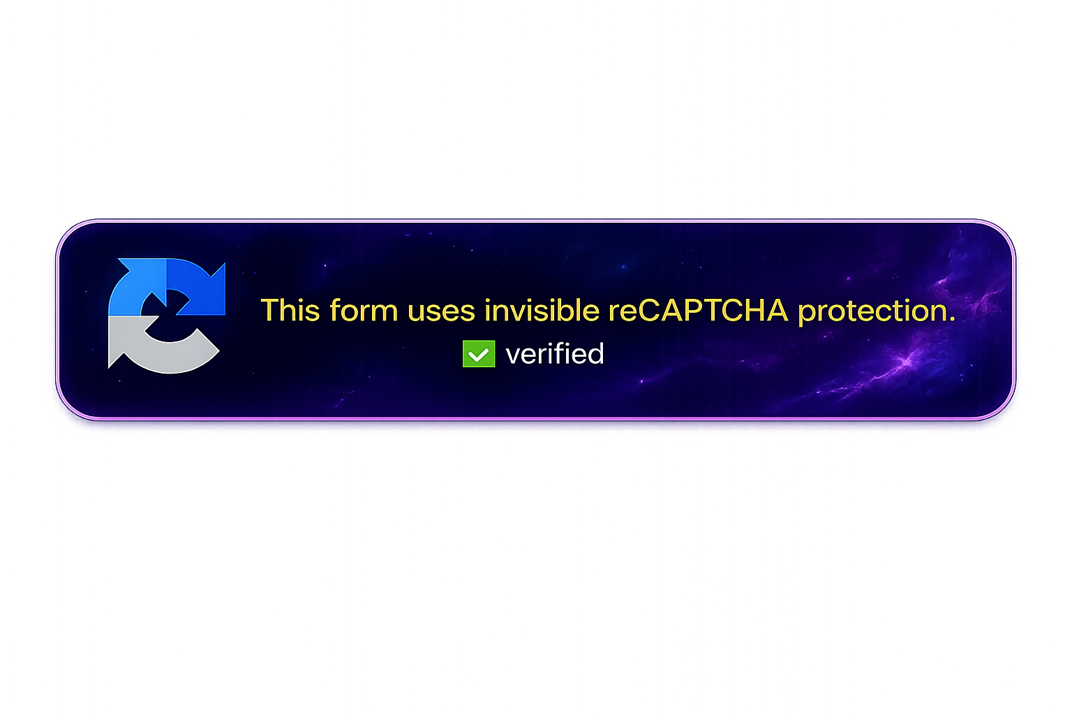 Invisible reCAPTCHA verification