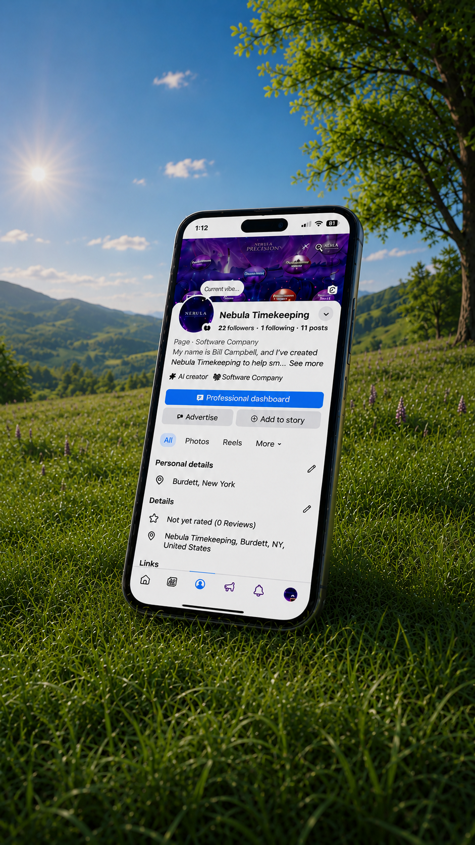 Nebula Timekeeping Facebook page launch