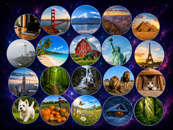 Profile image icon collage