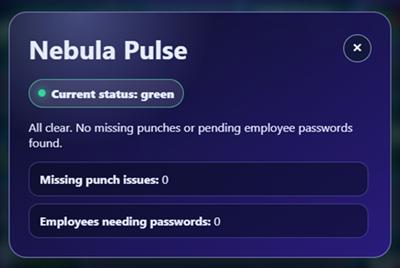 Pulse Checker alert status example